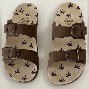 Wonder Nation Tan Kids Birkin Style Sandals Size 4 NWOT